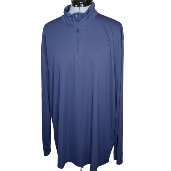 Prim & Preux 1/4 zip men's navy soft long sleeve polo XL NWT - Picture 1 of 10